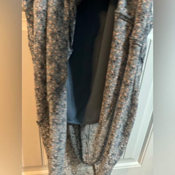 Papermoon Blue Floral Drop Waist Maxi Dress With Peasant Sleeves - Picture 7 of 9
